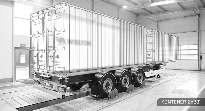 Konfiguration für 2x20’-Container.
