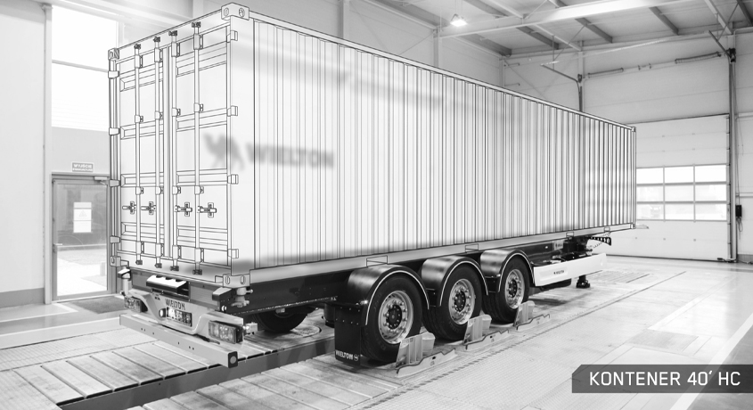 Konfiguration für 40’ HC-Container.
