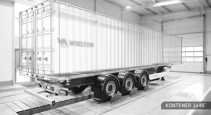 Konfiguration für 1x45’-Container.
