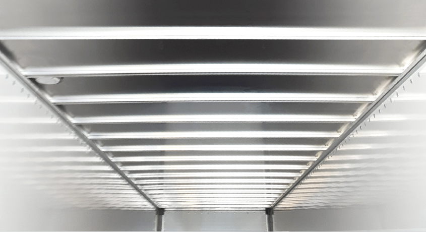 Option: Aluminiumdach.
